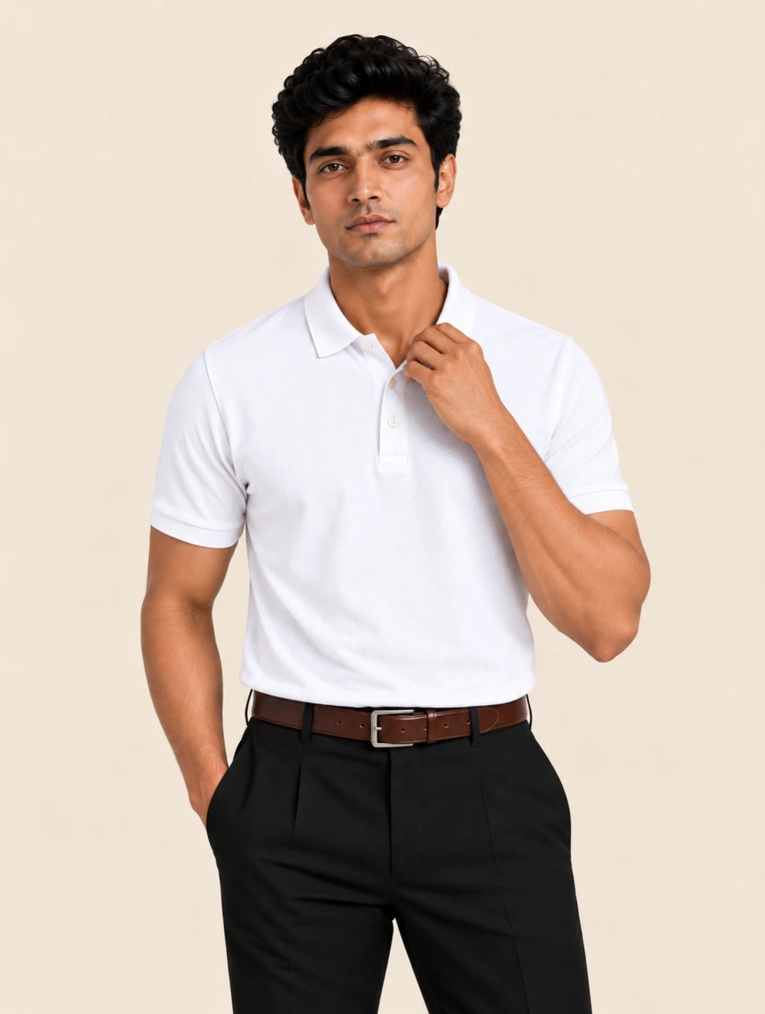 Classic Men's Polo T-Shirt - White